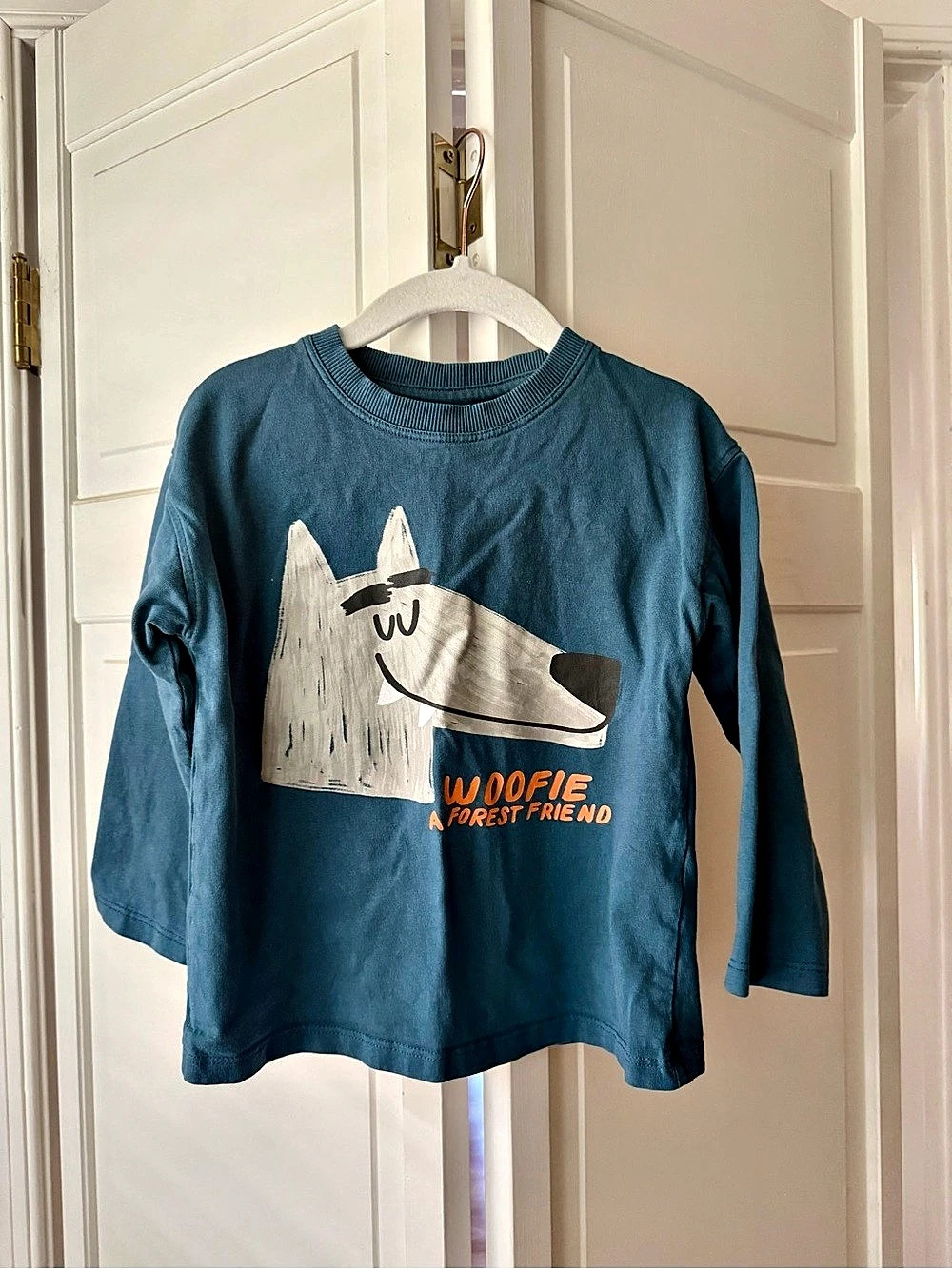 Zara Boys 3T Blue Long Sleeve Graphic Tee (Woofie)